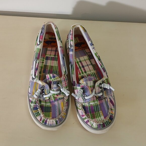 Rocket Dog slip-on plaid canvas shoes - size 5.5 - Picture 1 of 6